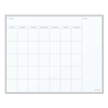 U Brands Magnetic Dry Erase Undated One Month Calendar Board, 20 x 16, White 361U00-01